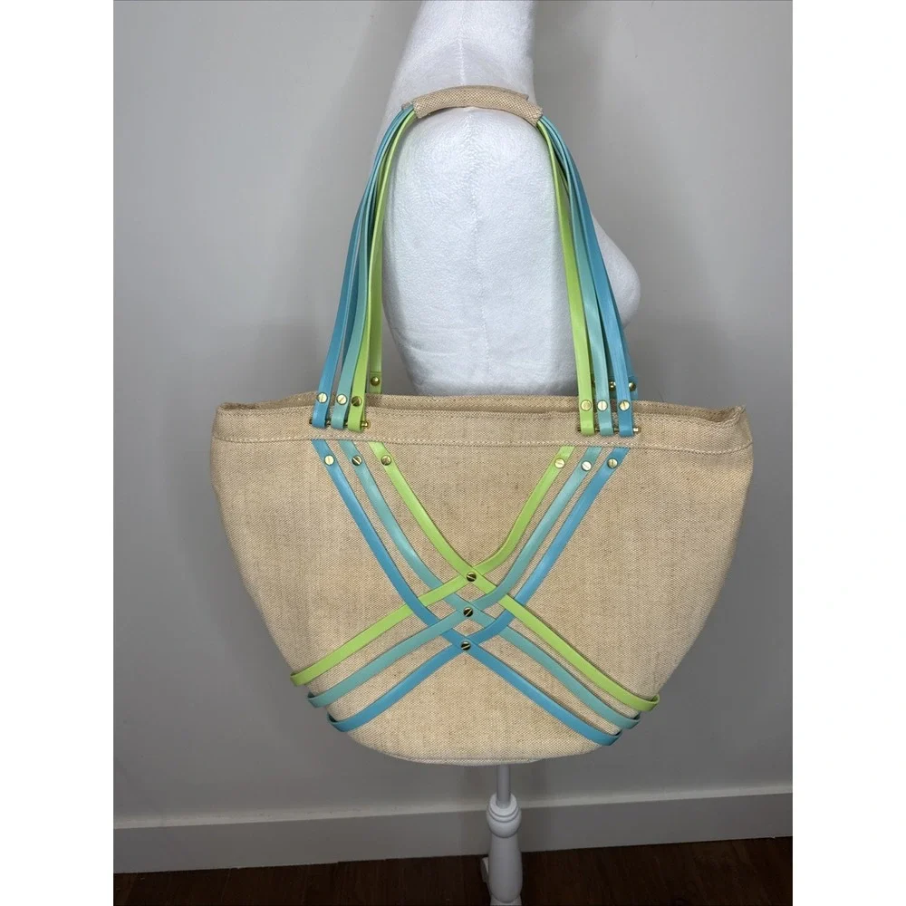 NEW Crocs Huarache Tote Bag‎ Large Strappy Blue Summer Vacation Resort Cruise